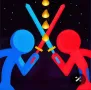 Battle of the Red and Blue Agents upgrades the stickman version into a battle of chaos on a real stage.