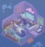 Dreamy Room is a lighthearted room arrangement and decoration game where players open each box to find the right place for every item. The game is not competitive but aims to relax, recall memories, and tell life stories through objects.