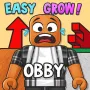 Easy Grow! Obby is an extremely attractive arcade adventure game where players will join the journey to conquer unique obstacles in the colorful Roblox world.