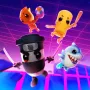 Rumble Rush is a high-speed arena game where you control a character from a high-angle perspective and rush into punching, dodging, headbutting, and knocking opponents away in just a few dramatic minutes.