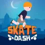 Skate Dash is a platform game that combines automatic skateboarding action with obstacle-filled stages and fast-paced jumps. Start your ride now and see how many challenges you can overcome in a single run.